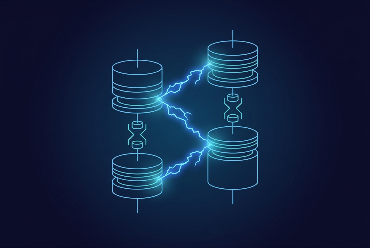 A Marx generator stacks charged capacitors, then switches them in series to deliver a single high-voltage pulse.