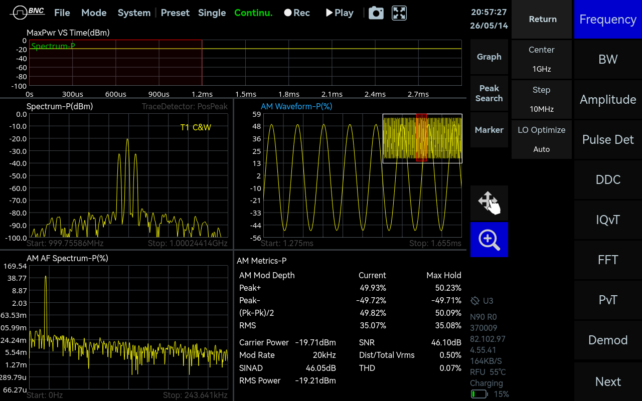 AM Demodulation in SpectraCore